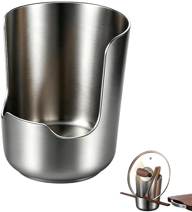 Stainless Steel Kitchen Utensil & Pot Lid Holder – Countertop Organizer