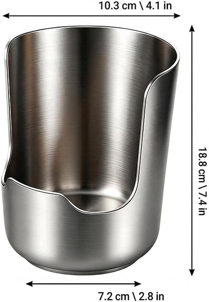 Stainless Steel Kitchen Utensil & Pot Lid Holder – Countertop Organizer
