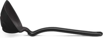 Foldable Silicone Soup Ladle with Measuring Marks, Pot-Edge Rest & Heat-Resistant Edge