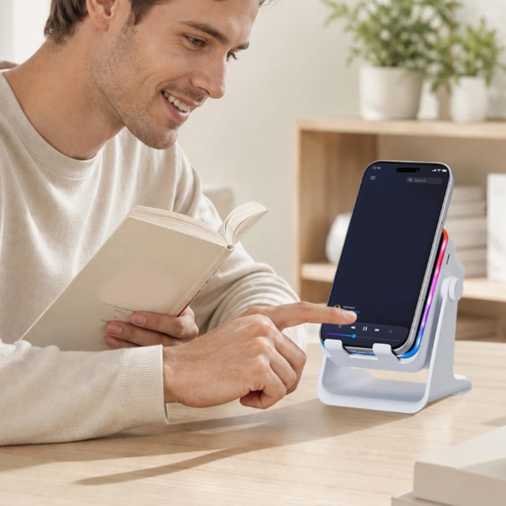 Desktop Induction Speaker Stand with RGB Light