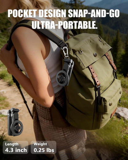 Foldable Selfie Stick Tripod with Bluetooth Remote | 360° Rotation, 4-Leg Stable Base, Pocket-Sized