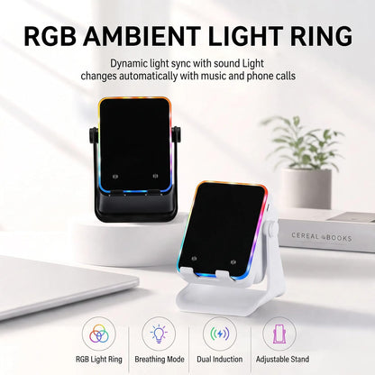 Desktop Induction Speaker Stand with RGB Light