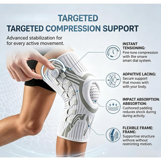 Engineered Dynamic Knee Support Brace with Smart Dial
