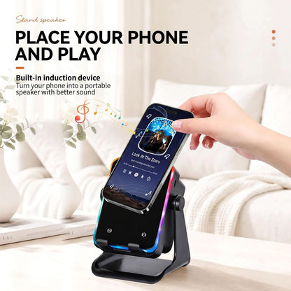 Desktop Induction Speaker Stand with RGB Light