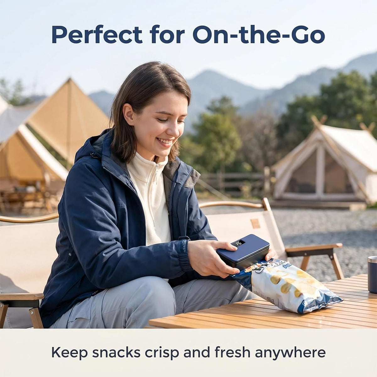 Mini Bag Sealer – 2-in-1 Heat Sealer & Cutter | Portable, Rechargeable, 6-Gear Temp Control