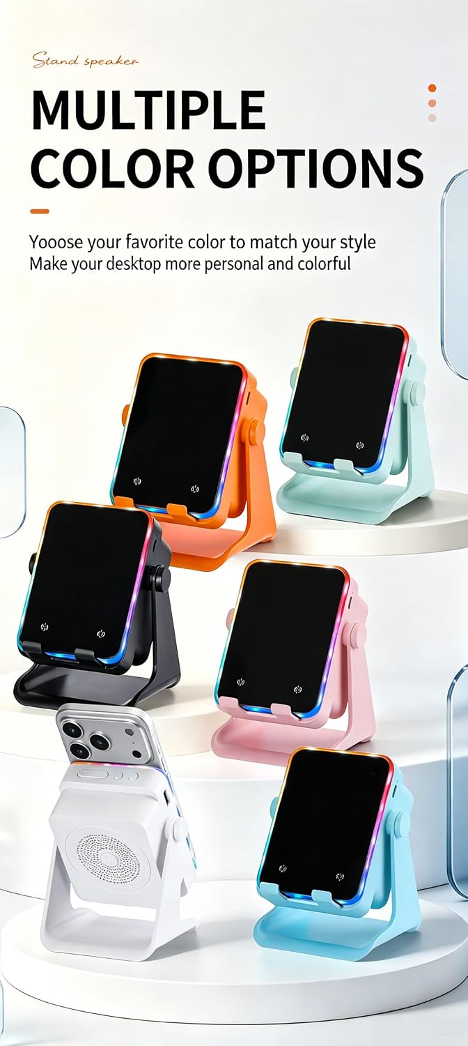 Desktop Induction Speaker Stand with RGB Light
