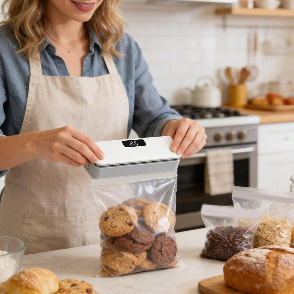 Mini Bag Sealer – 2-in-1 Heat Sealer & Cutter | Portable, Rechargeable, 6-Gear Temp Control