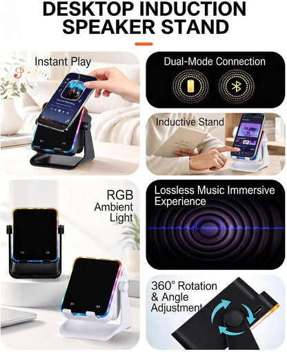 Desktop Induction Speaker Stand with RGB Light