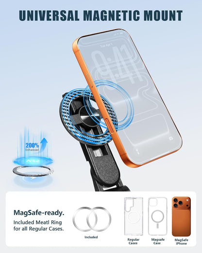 Foldable Selfie Stick Tripod with Bluetooth Remote | 360° Rotation, 4-Leg Stable Base, Pocket-Sized