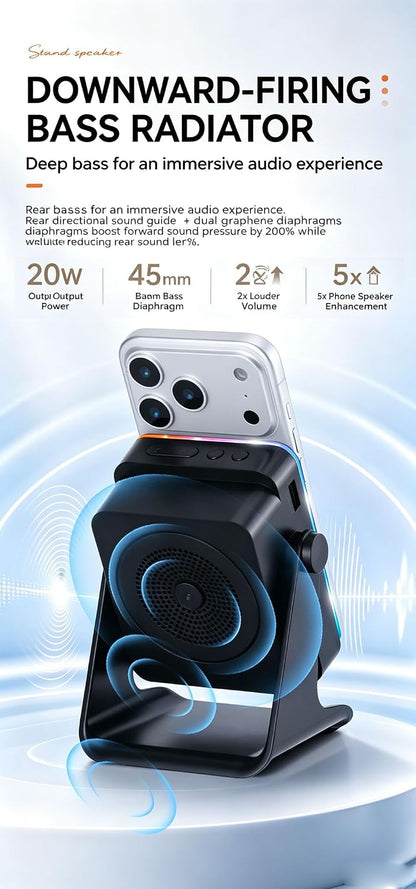 Desktop Induction Speaker Stand with RGB Light