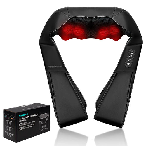 Deep Kneading Neck & Back Massager with Heat – Full Body Relaxation & Pain Relief