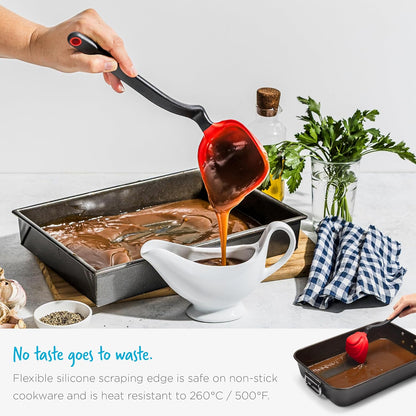 Foldable Silicone Soup Ladle with Measuring Marks, Pot-Edge Rest & Heat-Resistant Edge