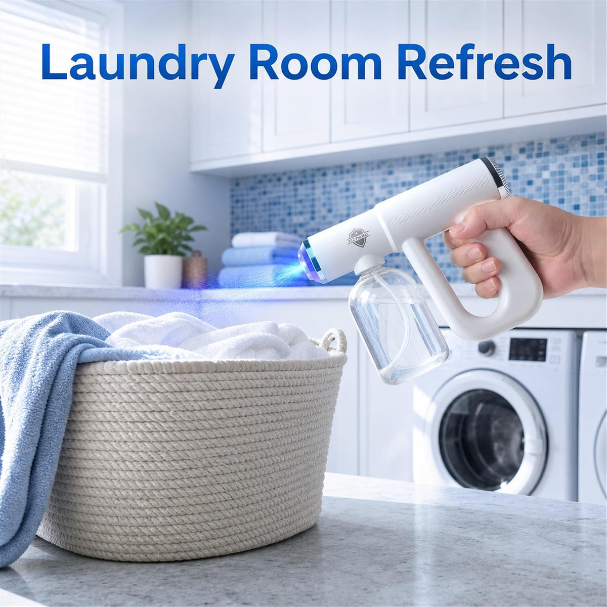 Cordless Nano Mist Sanitizer Spray Gun – Blue Light Atomizer Fogger
