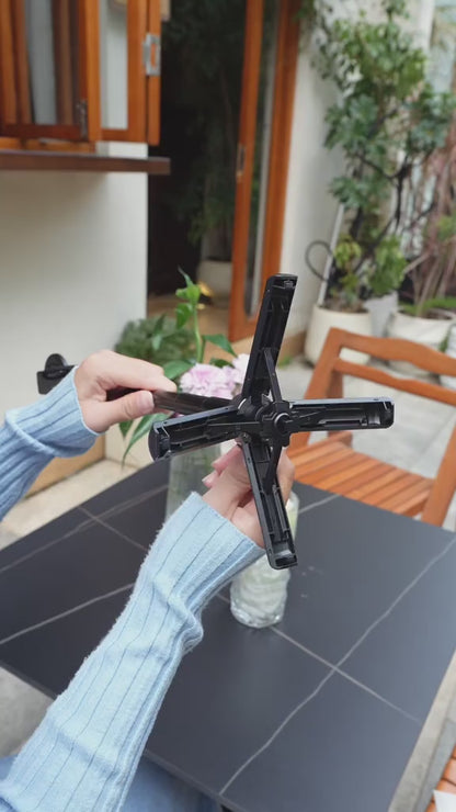 Foldable Selfie Stick Tripod with Bluetooth Remote | 360° Rotation, 4-Leg Stable Base, Pocket-Sized
